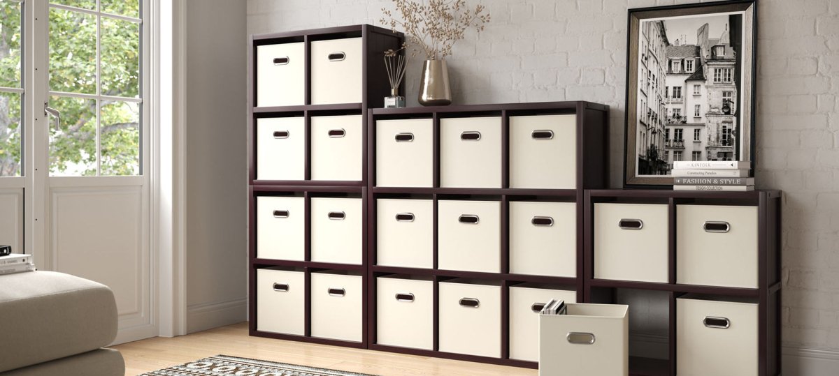 Solid Wood Cube Organizers - John Louis Home