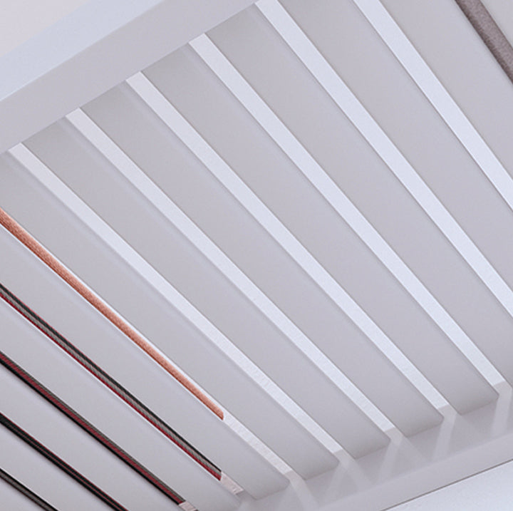 closeup image of the solid wood ventilated shelving in a John Louis Home closet organizer