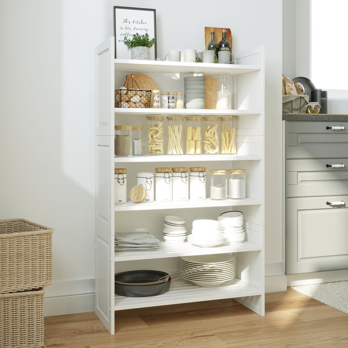 Solid Wood 3 Tier Storage Rack - John Louis Home - Shoe Racks & Organizers